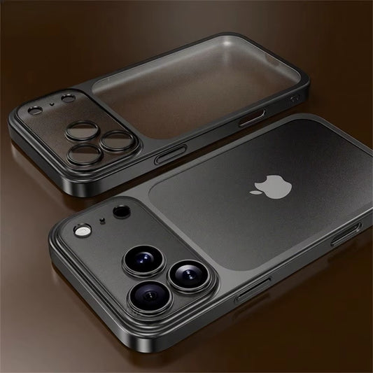 Men Women Matte Clear Electroplate Case for Iphone 17 Pro Max 17Pro 17Air Hard PC Shockproof Cover for Iphone 17 Promax Iphone17