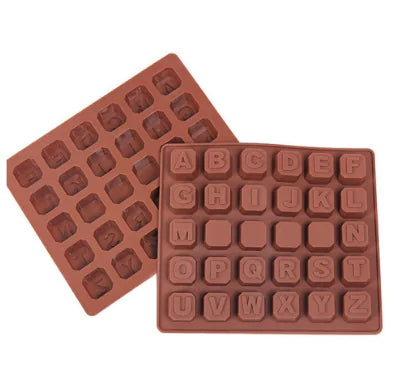 26 Silicone Chocolate Molds for DIY Letter Shapes