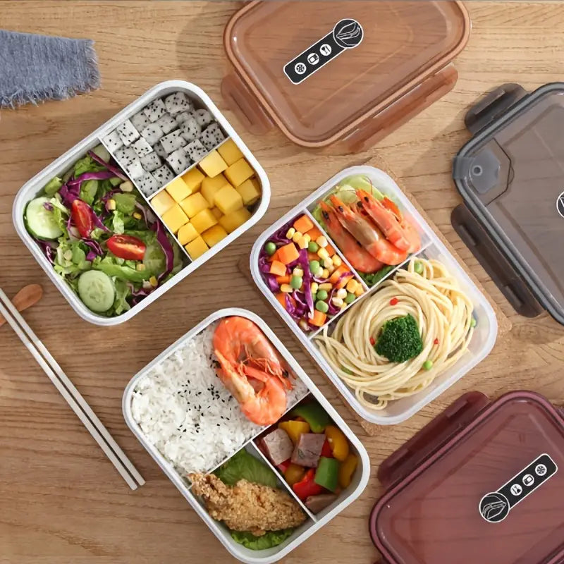 Microwavable Sealed Bento Box with Multi-partitions