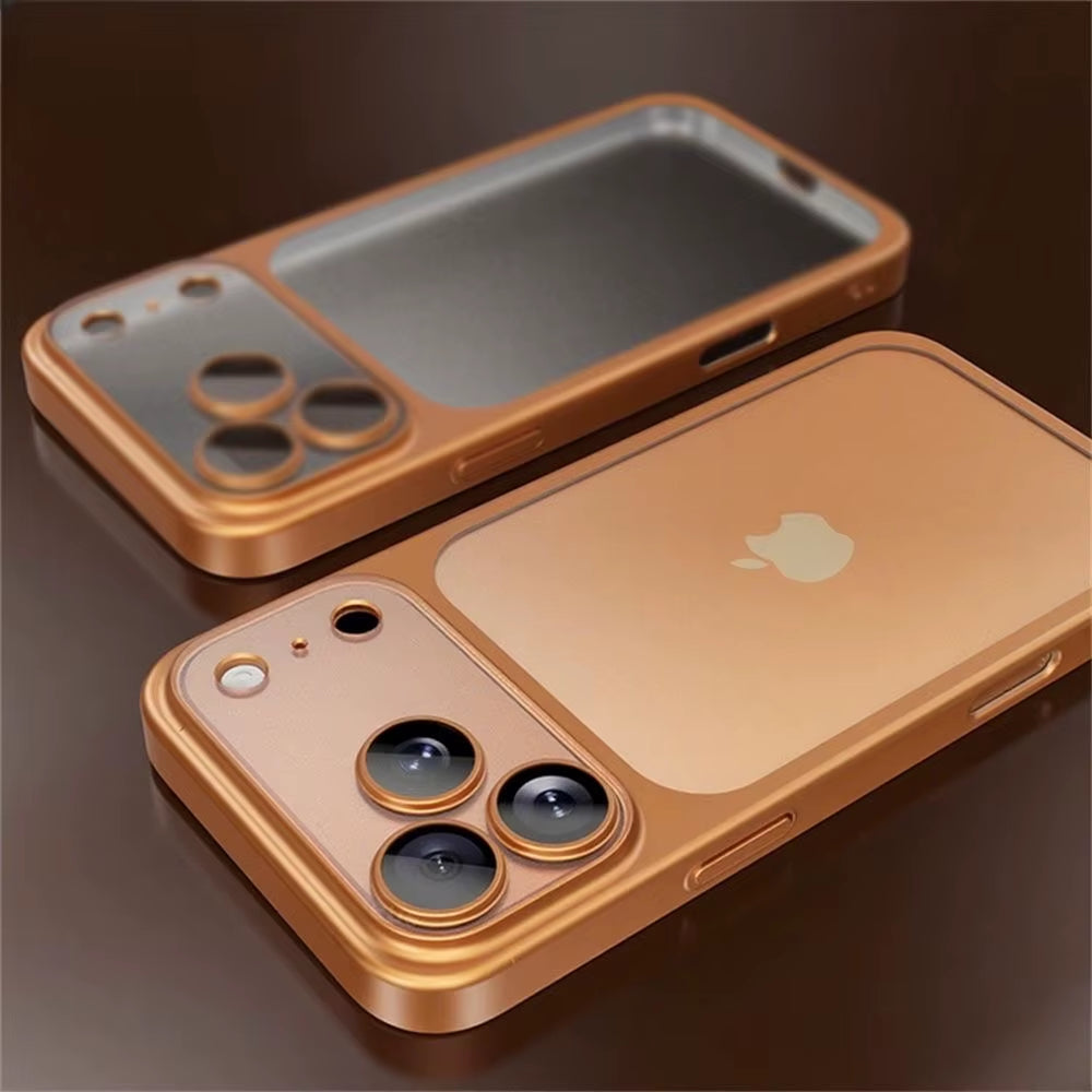 Men Women Matte Clear Electroplate Case for Iphone 17 Pro Max 17Pro 17Air Hard PC Shockproof Cover for Iphone 17 Promax Iphone17