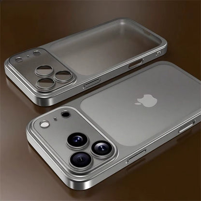 Men Women Matte Clear Electroplate Case for Iphone 17 Pro Max 17Pro 17Air Hard PC Shockproof Cover for Iphone 17 Promax Iphone17