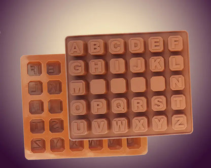 26 Silicone Chocolate Molds for DIY Letter Shapes