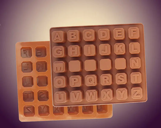26 Silicone Chocolate Molds for DIY Letter Shapes