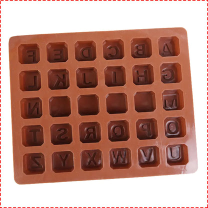 26 Silicone Chocolate Molds for DIY Letter Shapes