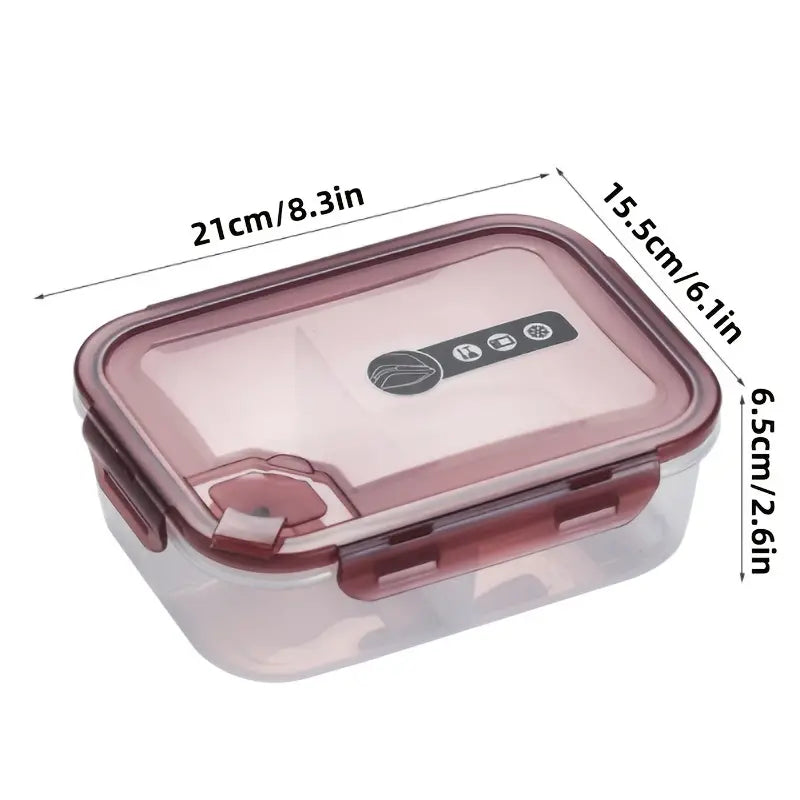 Microwavable Sealed Bento Box with Multi-partitions