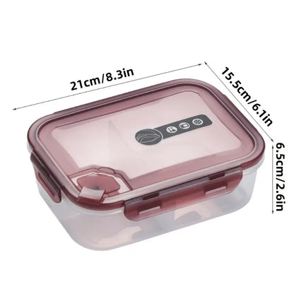 Microwavable Sealed Bento Box with Multi-partitions