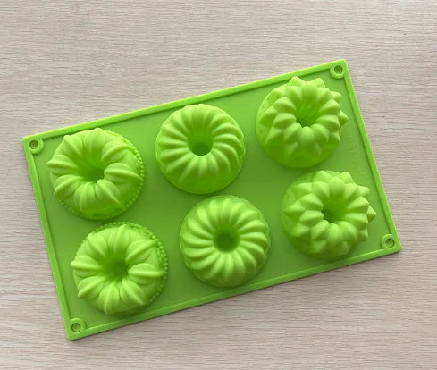 Silicone 6-Cavity Angel Hollow Cake and Donut Molds