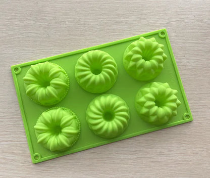 Silicone 6-Cavity Angel Hollow Cake and Donut Molds