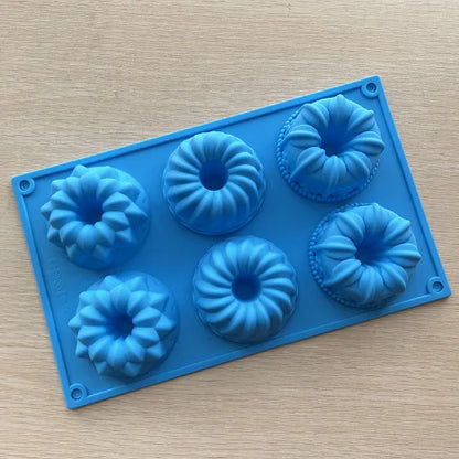 Silicone 6-Cavity Angel Hollow Cake and Donut Molds