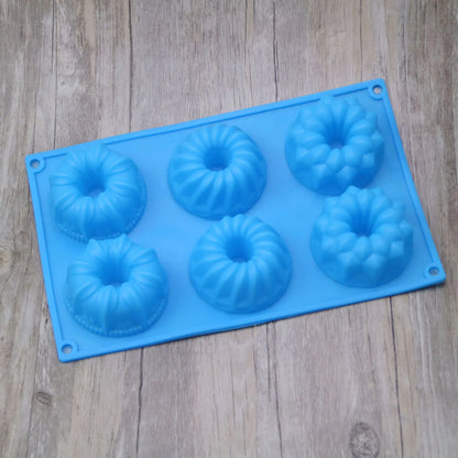 Silicone 6-Cavity Angel Hollow Cake and Donut Molds